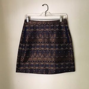 Purple Jacquard Skirt